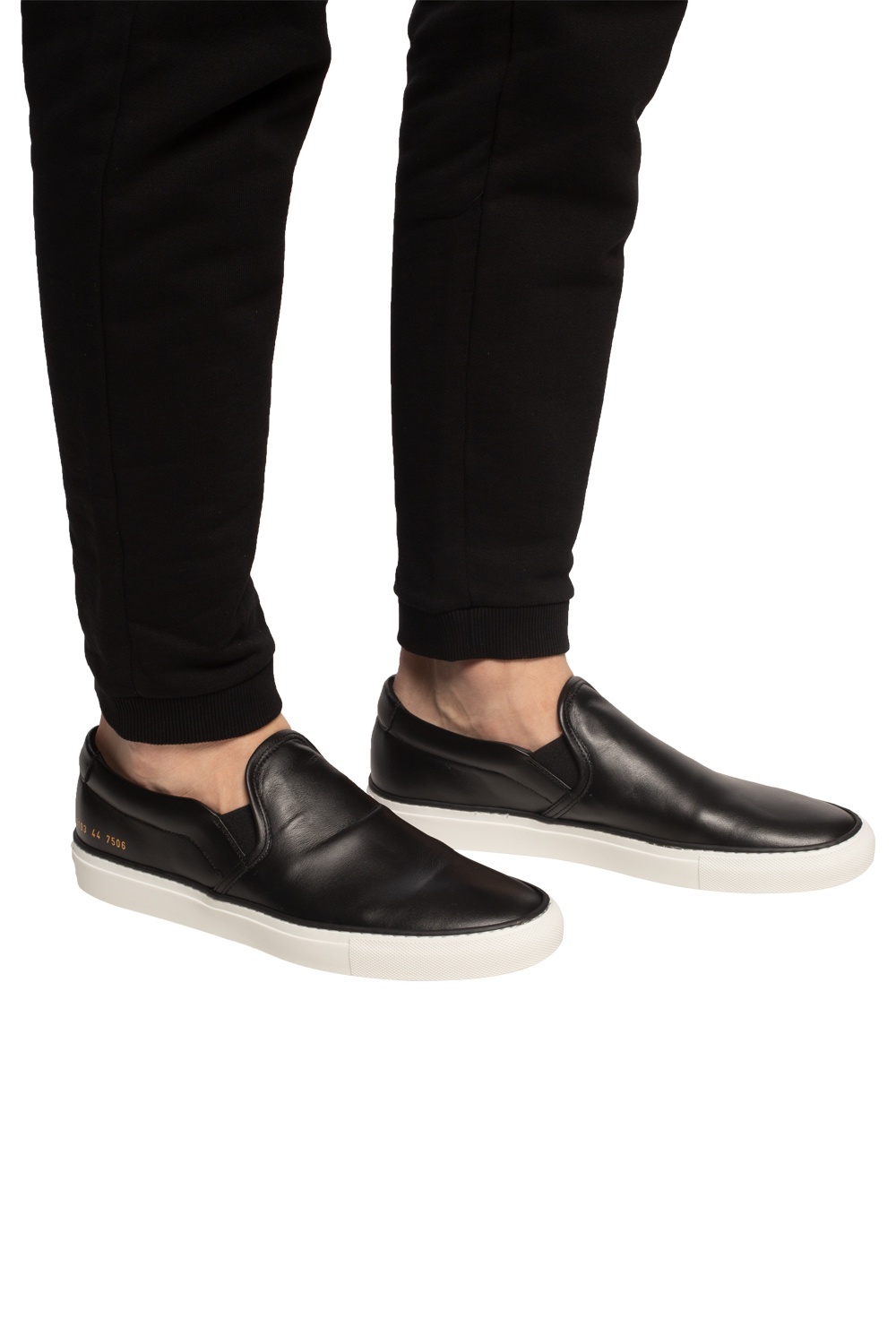 Common projects leather slip hot sale on